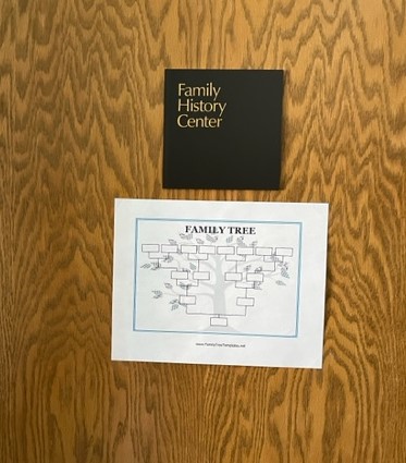 Family History room at the Rock Blvd Stake Center