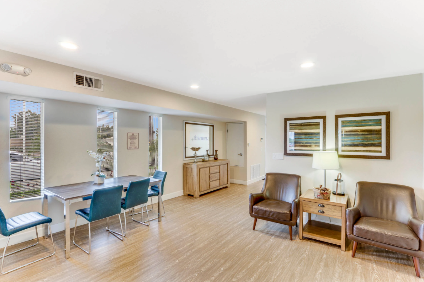 Living Room with Dining Space