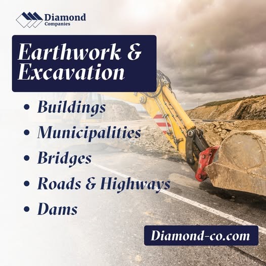 Earthwork and excavation for buildings, municipalities, bridges, roads and highways, and dams.