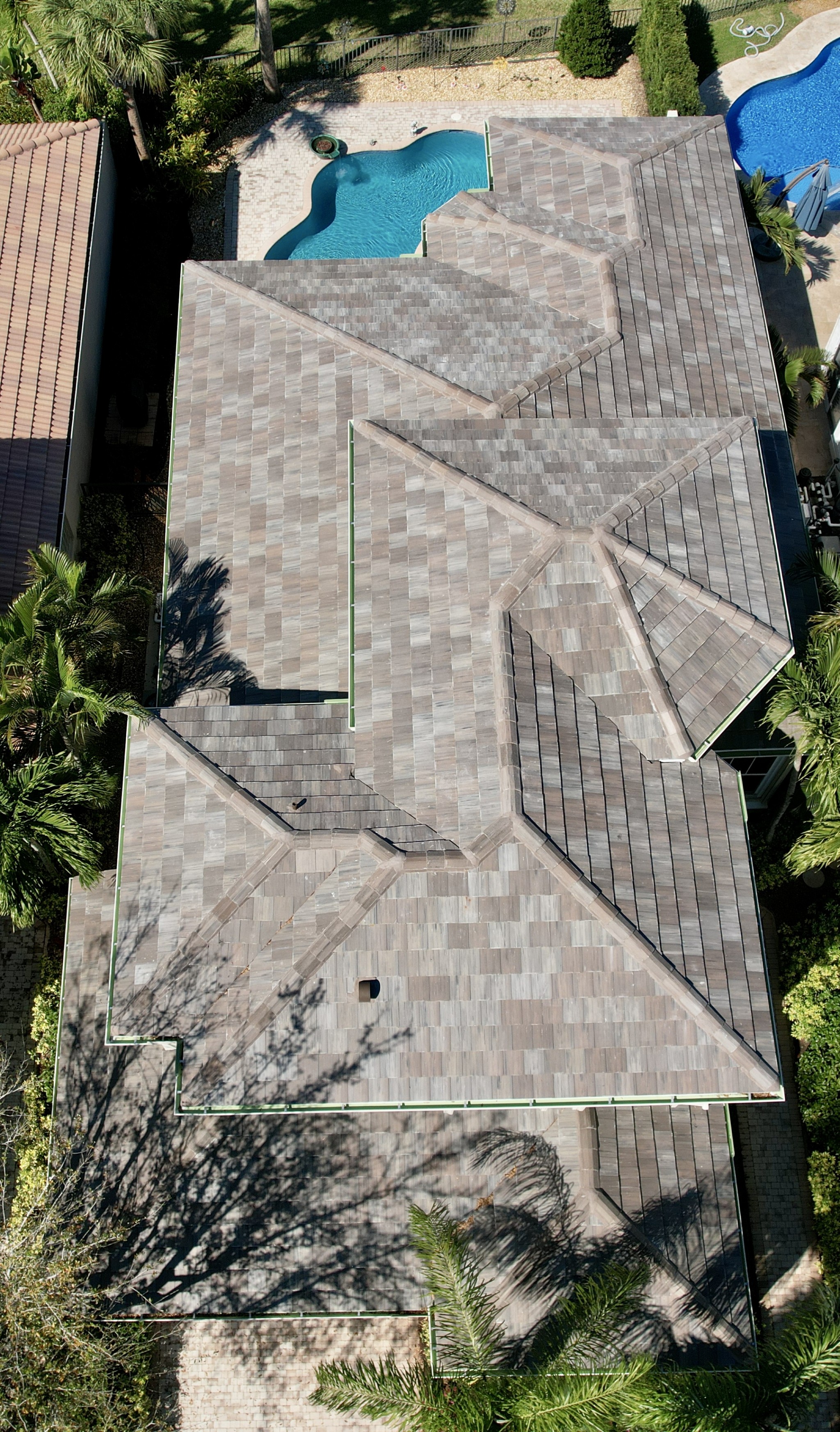 The color of this flat tile that we installed is called Hillsborough Blend.