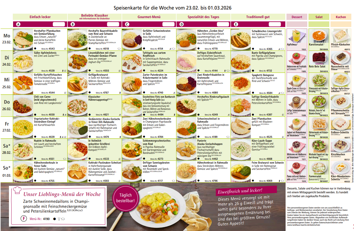 Landhausküche. Essen auf Rädern von apetito. in Mülheim an der Ruhr