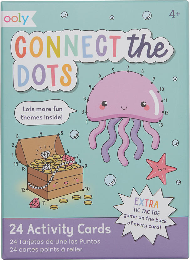 From OOLY – Hello boredom buster basket stuffer! These connect the dots cards make smart entertainment on the go. From OOLY, for ages 4-10 yrs.