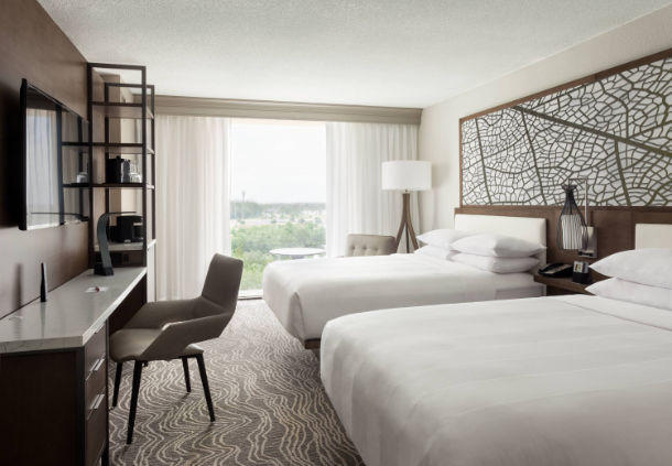 Treat yourself to stunning views of the lake from these stylish rooms, which offer two queen beds.