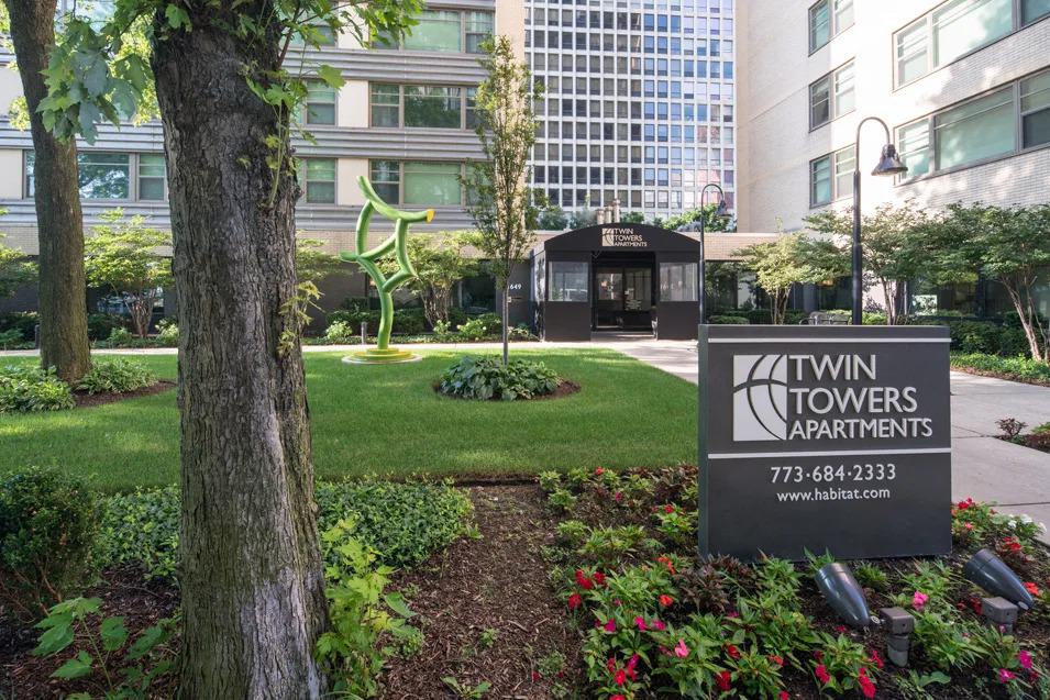 Lush Green Landscaping  at Twin Towers