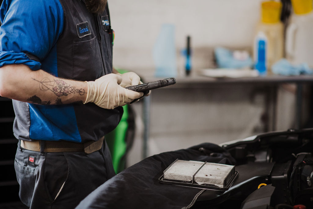 Details matter in every inspection.
Our technicians take the time to check components like air filters to ensure your vehicle is running efficiently and breathing clean. Small checks like this help prevent bigger issues down the road.