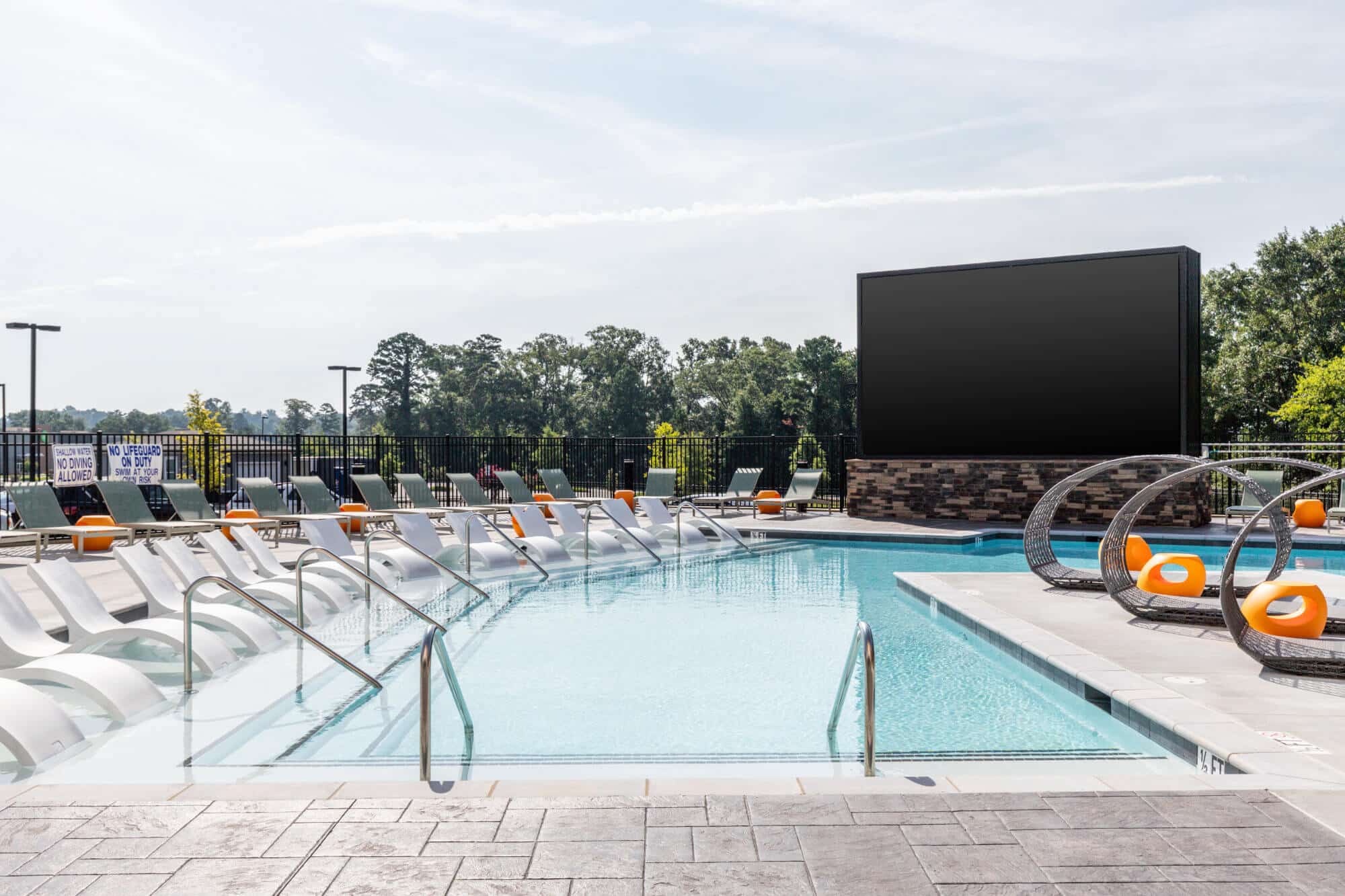 pool with tv