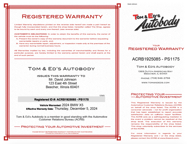 Images Tom & Ed's Autobody of Beecher