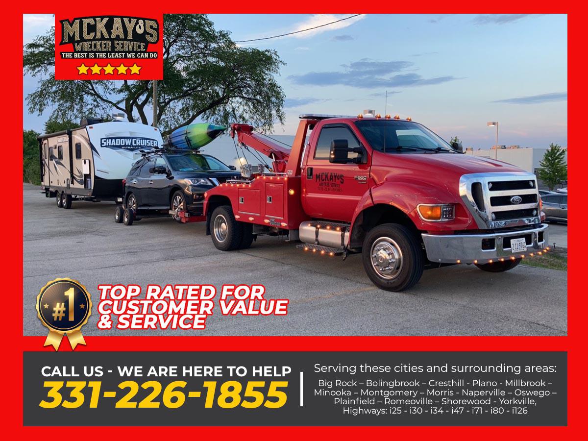 24-hour emergency after-hours towing service available. Call us at 331-226-1855