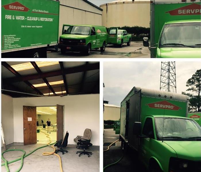 SERVPRO of Fort Walton Beach working a commercial water damage. No job is too big or too small for our SERVPRO water damage restoration technicians. We have the equipment and the training to help our clients.