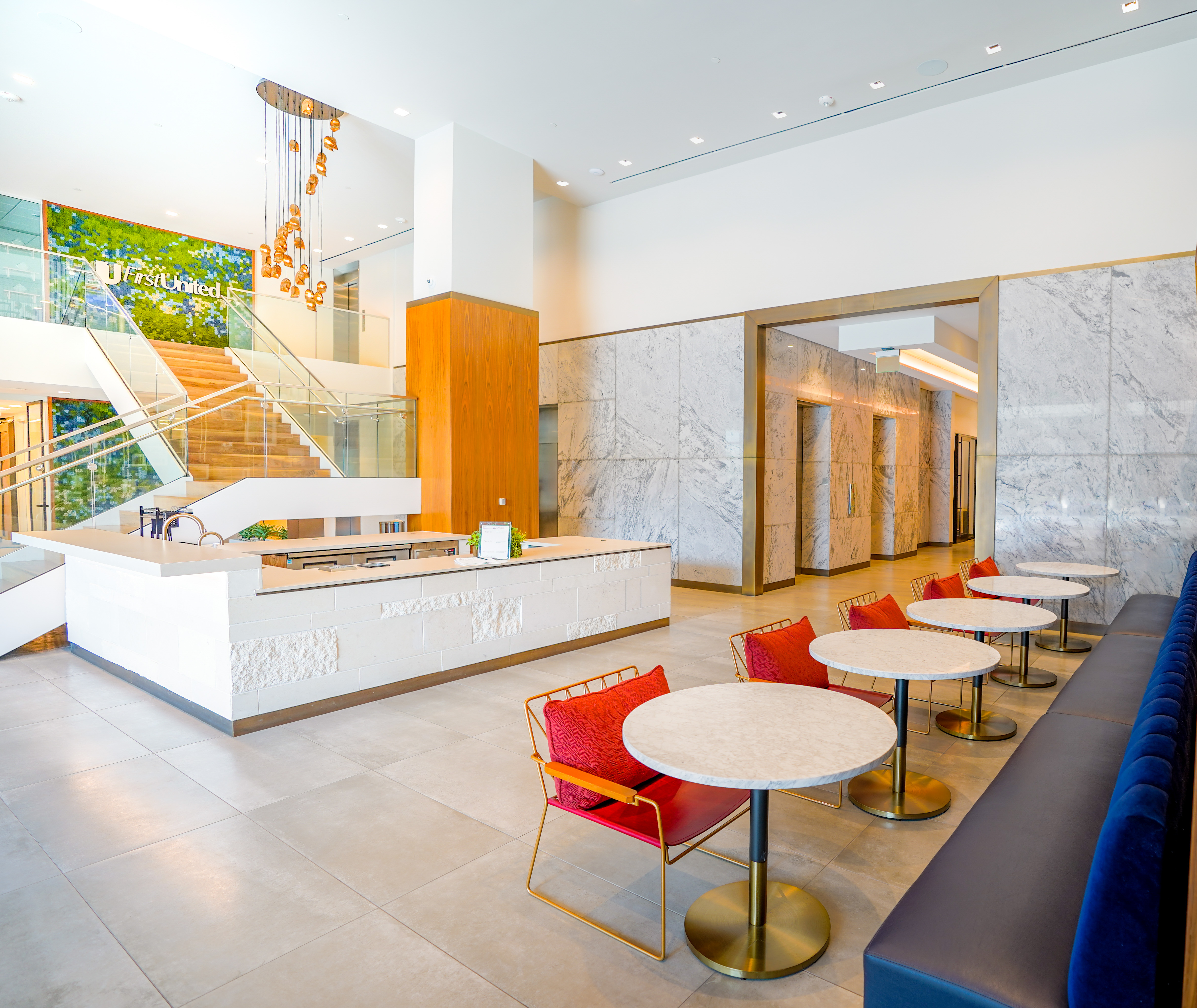 First United Bank - Dallas Uptown interior customer seating
