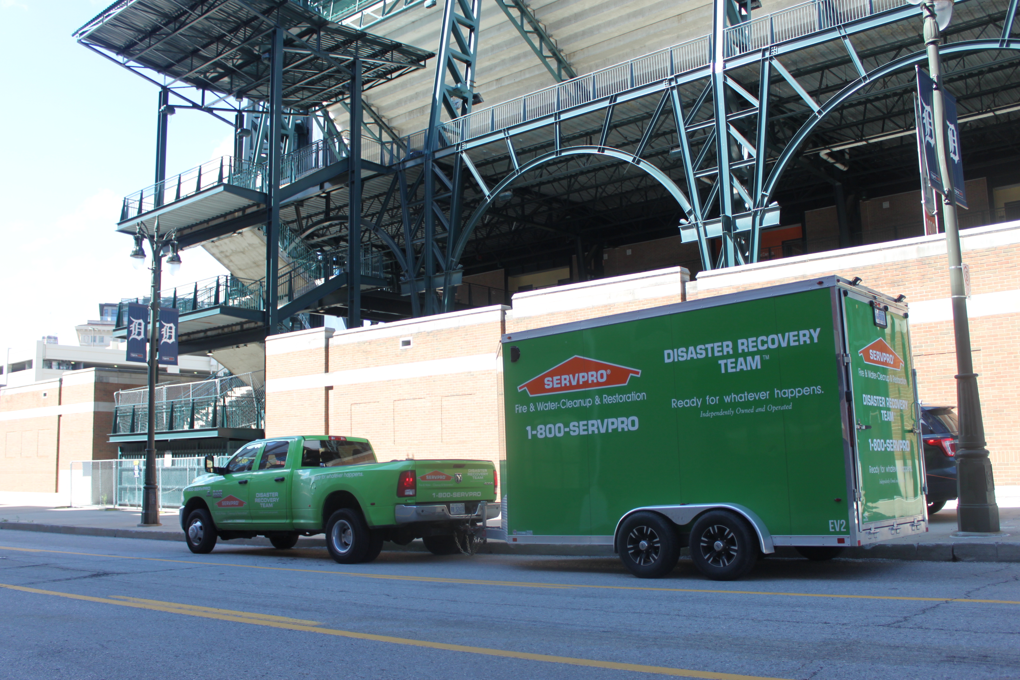 SERVPRO of New Center/Highland Park loves to represent the #greenteam. When you see our green trucks and trailers, you know someone in the area is receiving quality service!