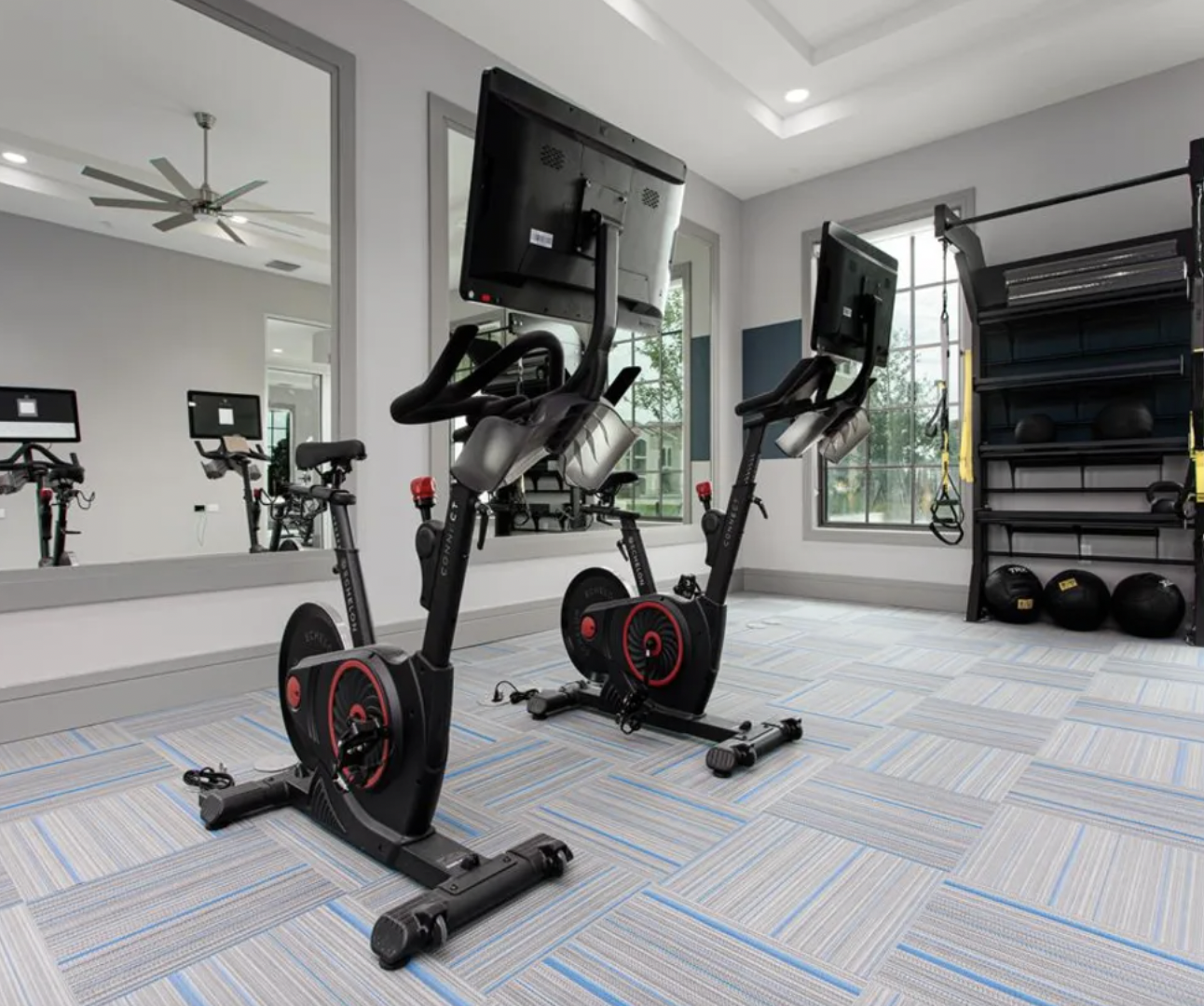 Exercise Bikes in the fitness center at The Atlantic Palms at Tradition