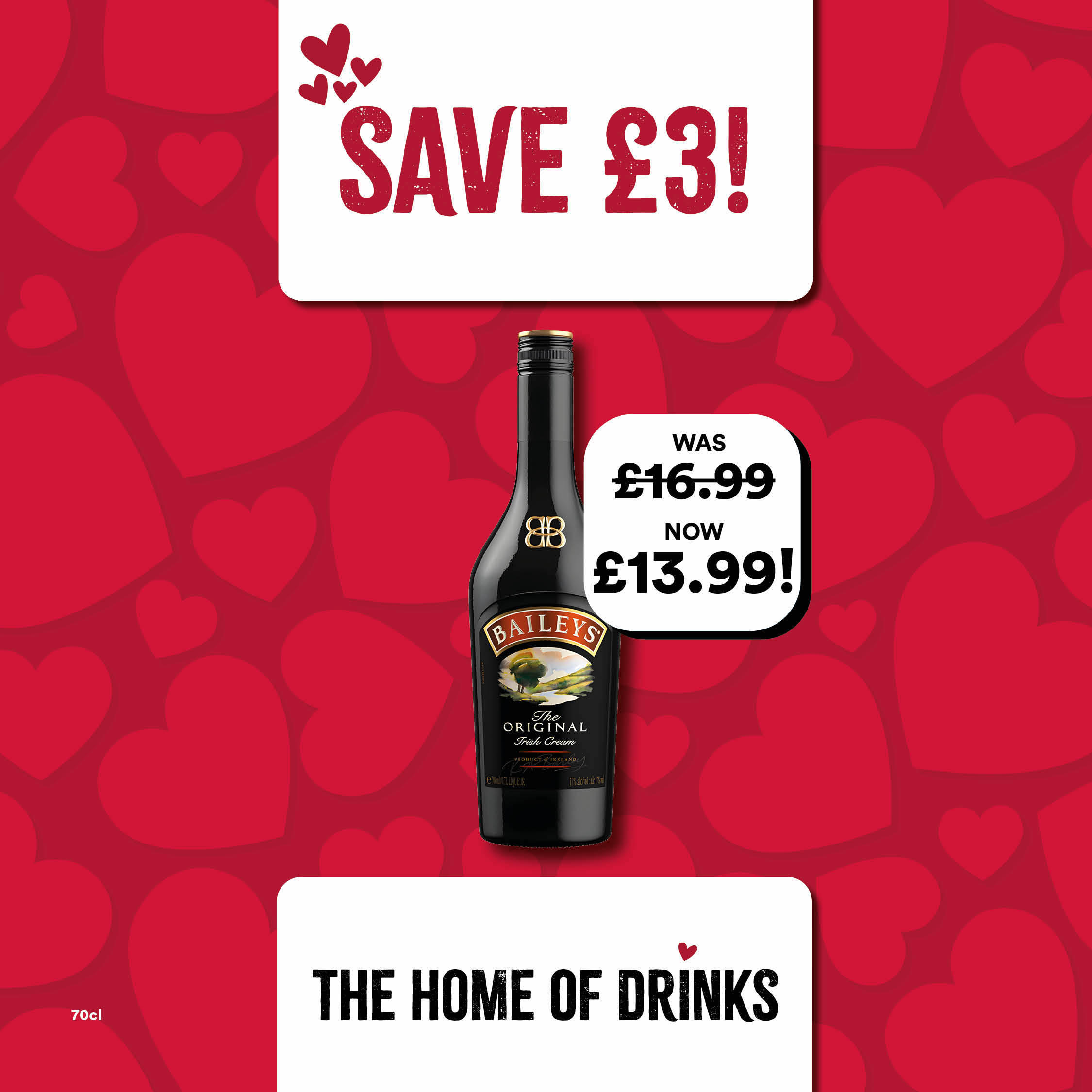 Save £3 on Baileys 70cl - Now Only £13.99