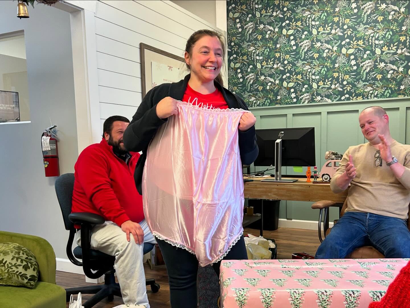 This crew fills my cup! 
We had fun exchanging gifts both gag and thoughtful, playing games, and laughing.