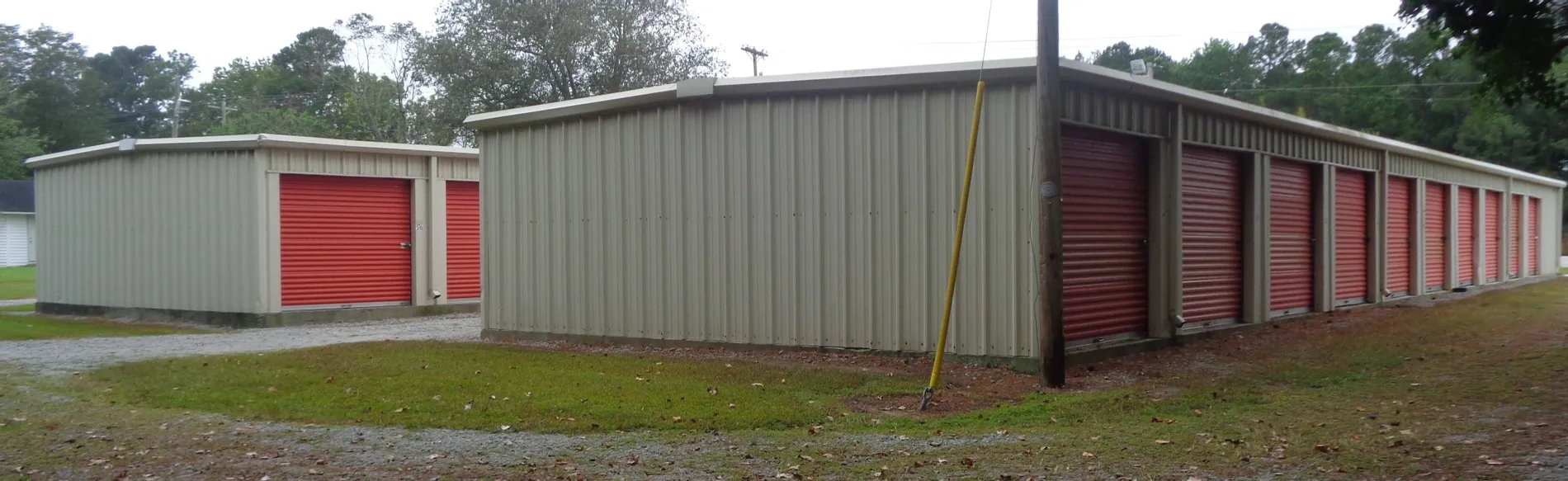Drive-up storage facility near Food Lion in Loris, South Carolina