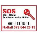 SOS Schlüssel- Schlossservice 24 Std. Notfall- Pikettdienst Logo