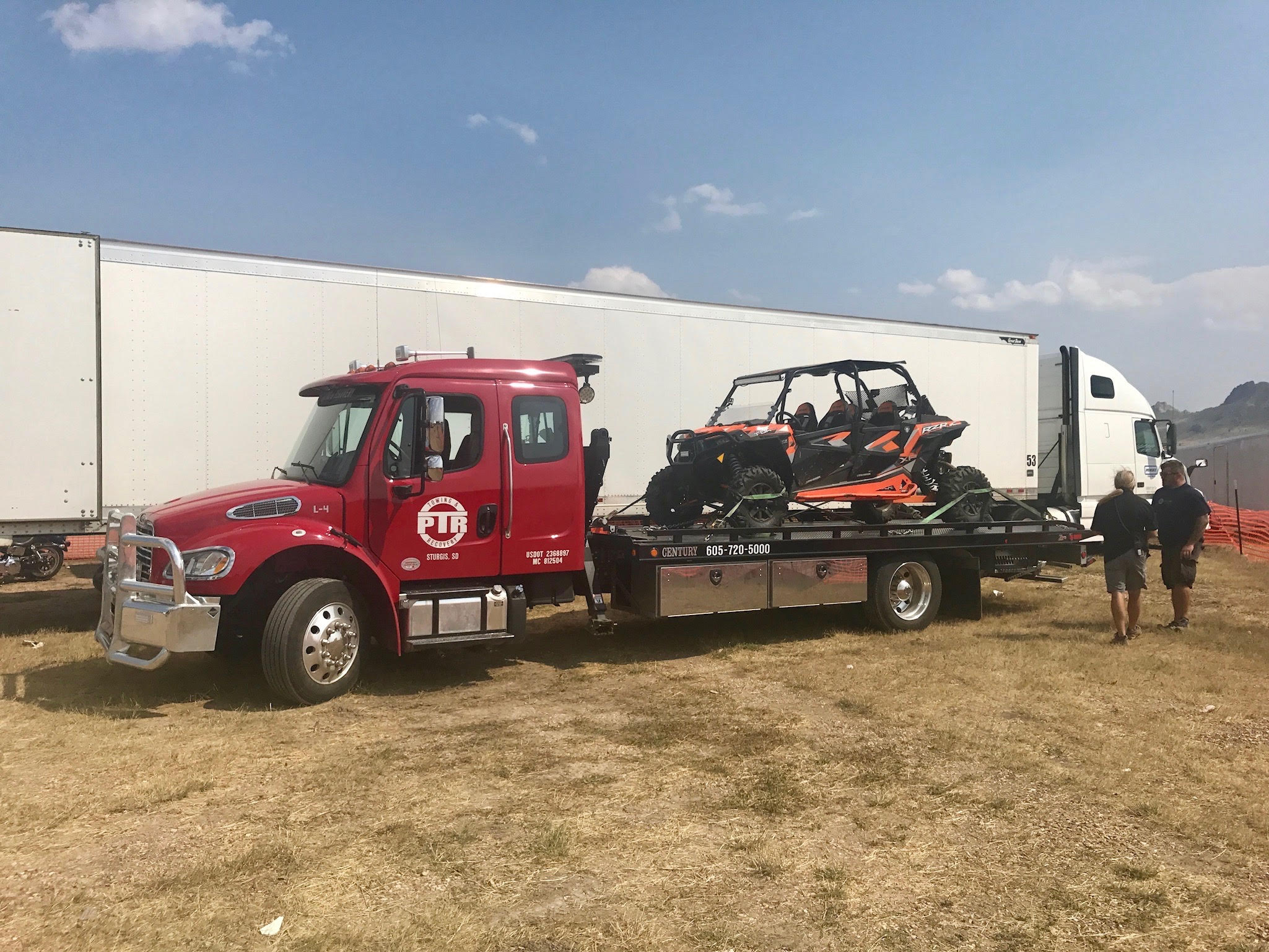 We have been serving Northwestern South Dakota for over 15 years, and are proud to serve all your towing and recovery needs. Large or small we have all the equipment, knowledge and manpower to serve you!  We have built our business with great service, fair pricing and going the extra mile for our customers. We serve 10 counties in 4 states, South Dakota, North Dakota, Wyoming and Montana, We are the preferred towing and recovery choice for law enforcement agencies in our local area, we have earned our relationship with local law enforcement and look forward to earning your trust as well! Plains Towing and Recovery provides a wide assortment of towing and recovery services that range from towing motorcycles and compact cars to performing full recovery on semis and their trailers. We also proudly work with a number of law enforcement agencies throughout our service area.