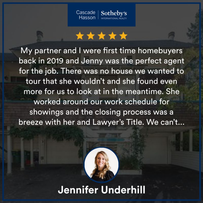 Images Jenny Underhill, Licensed Oregon Broker, Cascade Hasson Sotheby's International Realty
