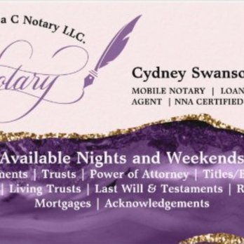 Images Cydney with a C Notary