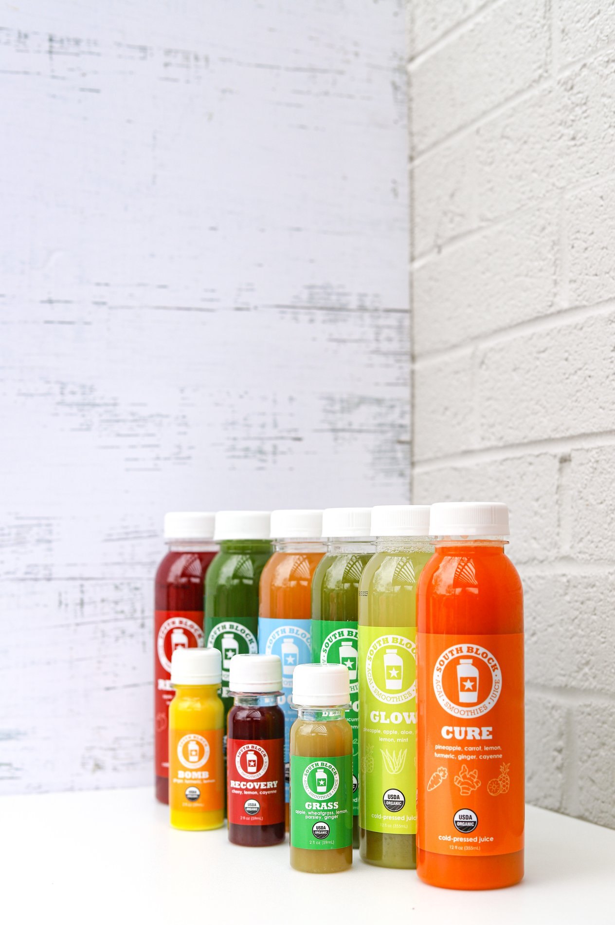 Organic cold-pressed juice.