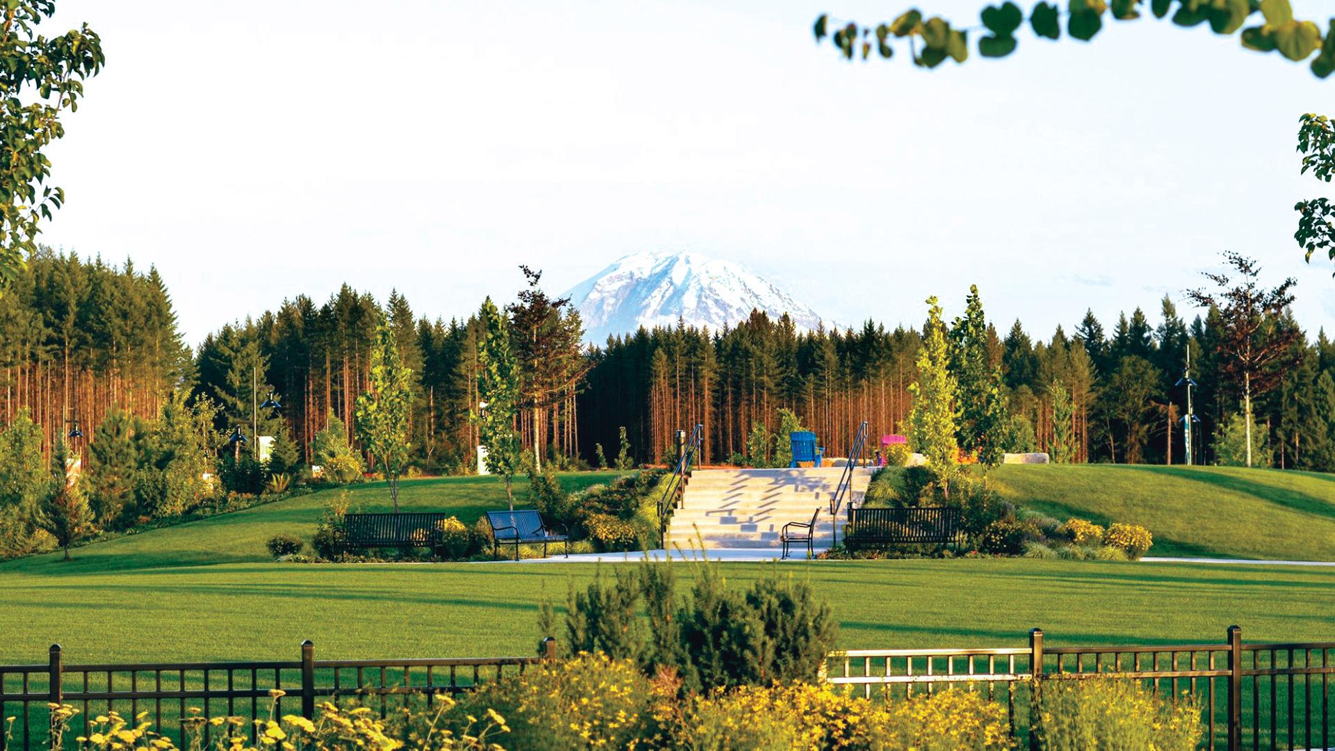 A network of paths connect residents to multiple community parks with wide-open grassy spaces, cozy fire pits, picnic areas, and playgrounds