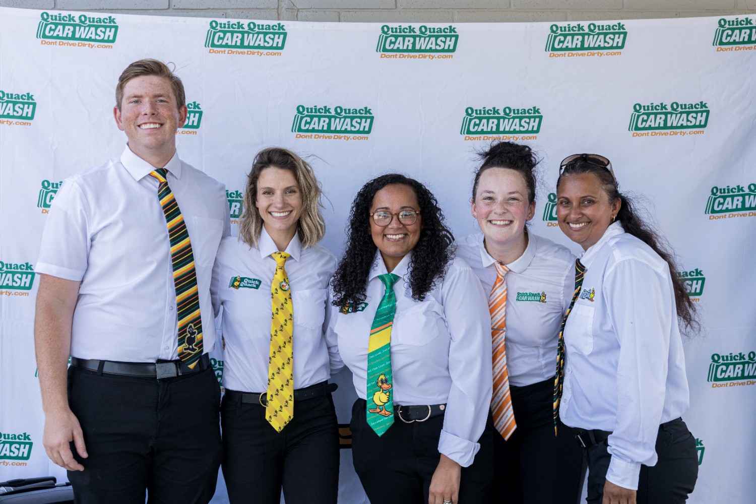 The Quick Quack Car Wash team is what makes every location great. Our uniformed staff is friendly, professional, and committed to making sure every customer leaves with a clean car and a great experience