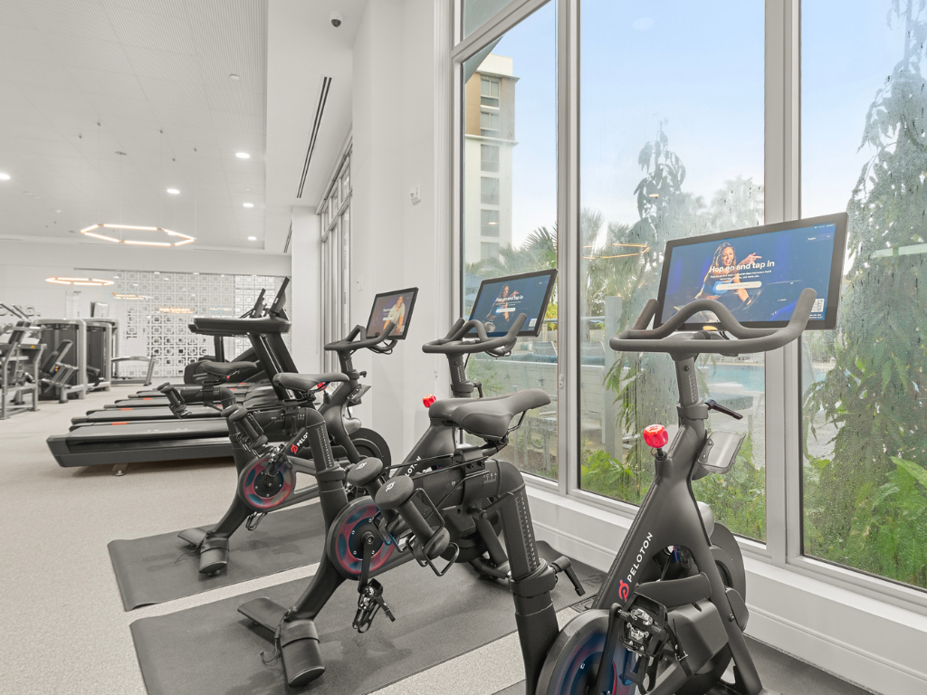 Peloton Bikes at The Marc Luxury Apartments in Palm Beach Gardens FL