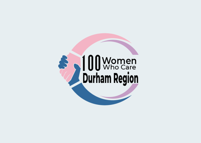100+ Women Who Care Durham Region logo.