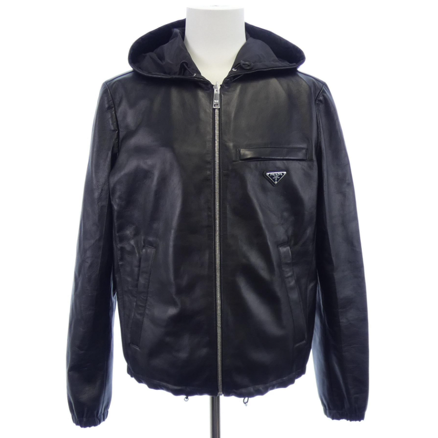 プラダ PRADA トライアングルロゴ UPW281 038 レザージャケット