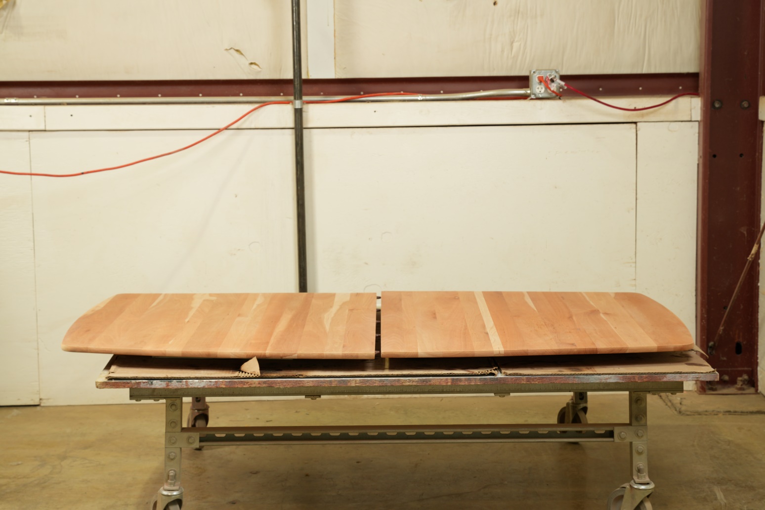 DIning table top restoration   sanded - before