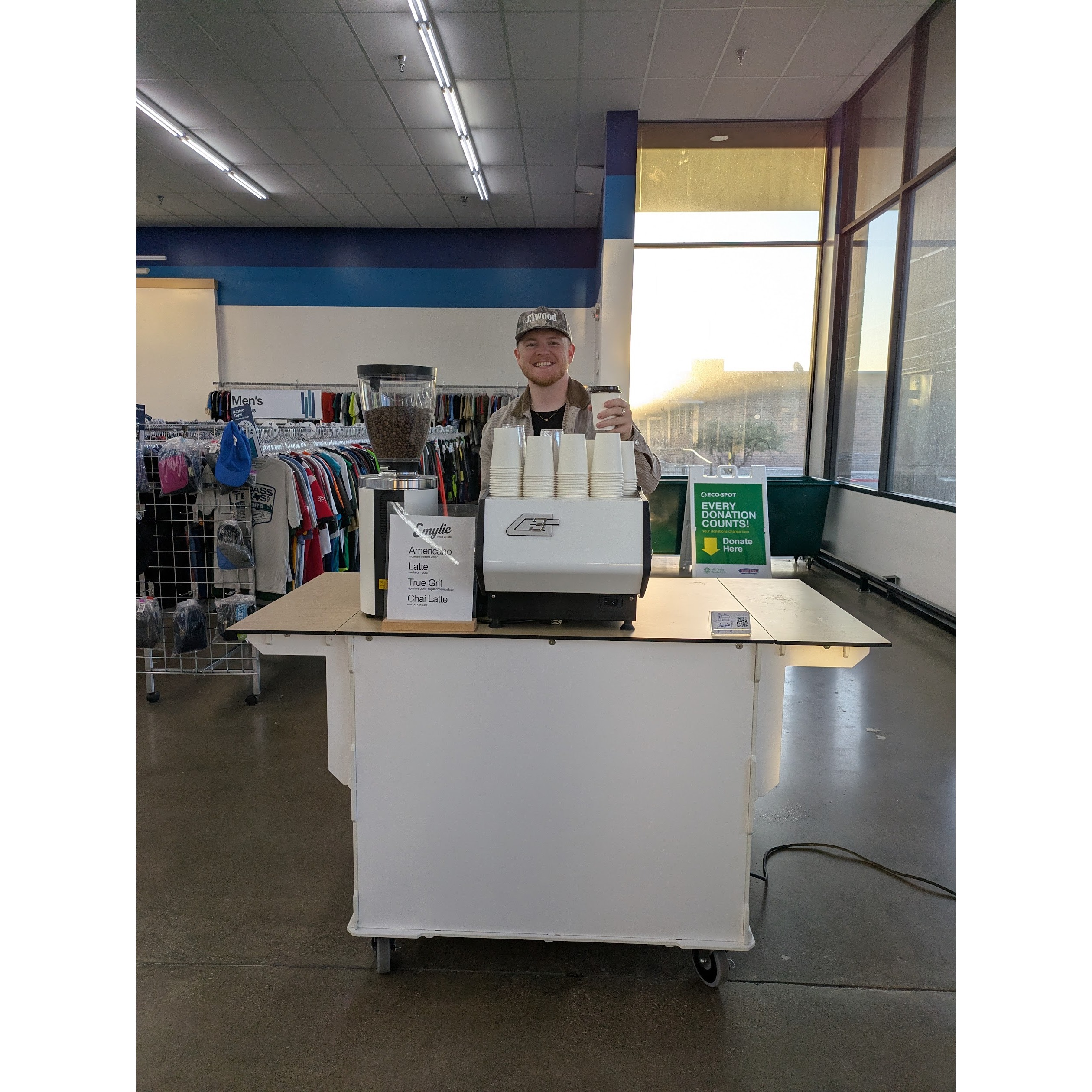 Convention coffee cart Austin TX Smylie coffee catering 