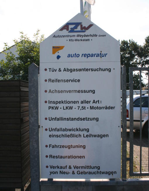 AZW Kfz-Werkstatt Weyberhöfe GmbH, Kurfürst-Eppstein-Ring 44 in Sailauf