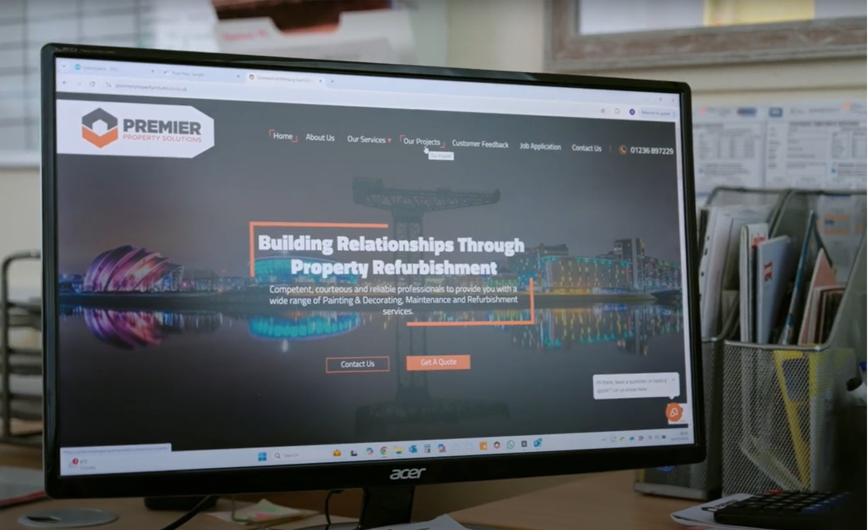 Showcase of the Premier Property Solutions website