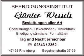Günter Wessels Bestattungsinstitut, Beguinenstraße 37-39 in Rheinberg