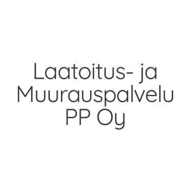 Laatoitus- ja Muurauspalvelu PP Logo