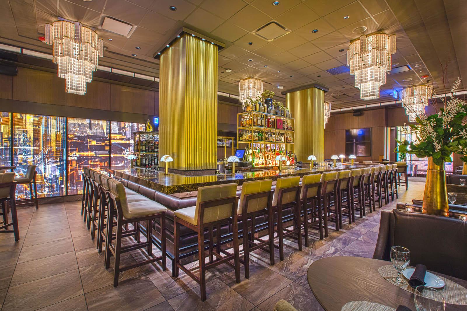 The bar at Ocean Prime Chicago 