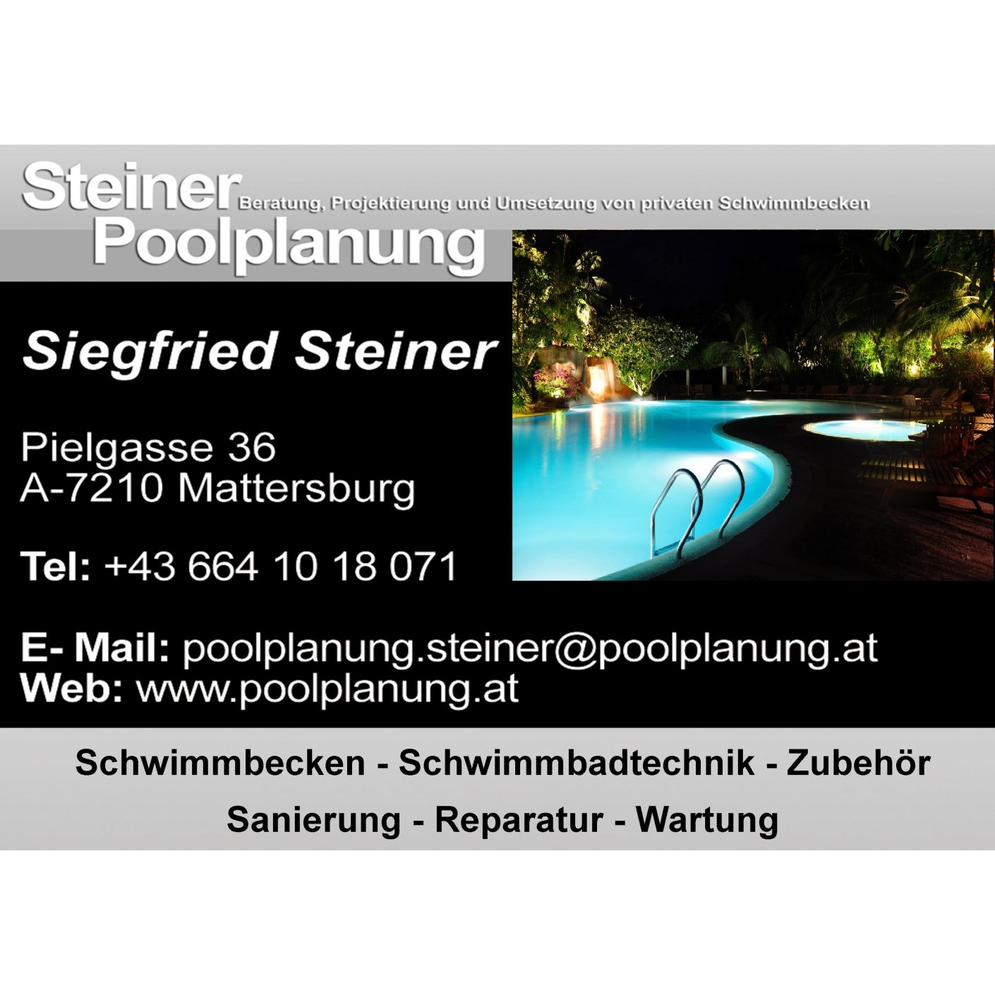 Steiner Siegfried - Schwimmbecken, Pools u Schwimmbadzubehör Logo