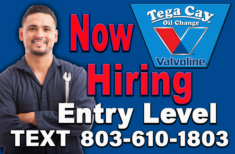 Text us at 803-610-1803
Need a SUMMER Job?
Now Hiring new hires to train!
Are you a motivated individual eager to start a career as a mechanic? Join our team of Valvoline oil change experts in Fort Mill! Experience a supportive work environment where you'll learn to service diverse vehicles. We provide comprehensive training, competitive pay, and growth opportunities. Don't miss this chance to kickstart your career and become a valued member of our dedicated team. Apply now and embark on an exciting journey! 
Text us at 803-610-1803 for more information.