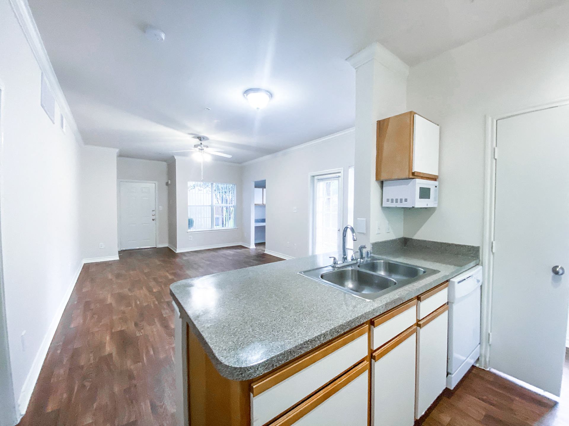 Open concept kitchen and living room