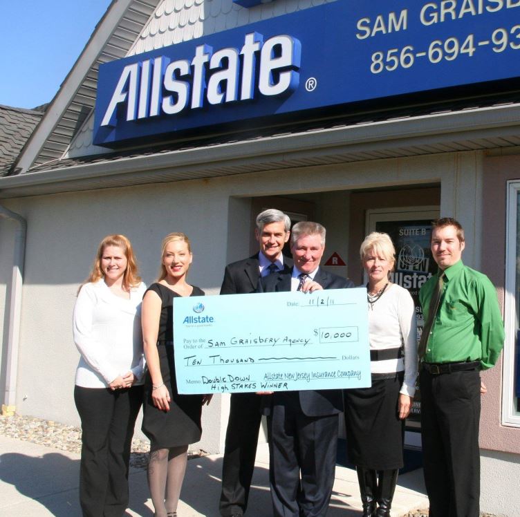 In 2011, we were excited to receive this prize from Allstate for the number of auto policies we wrote, placing first in New Jersey.