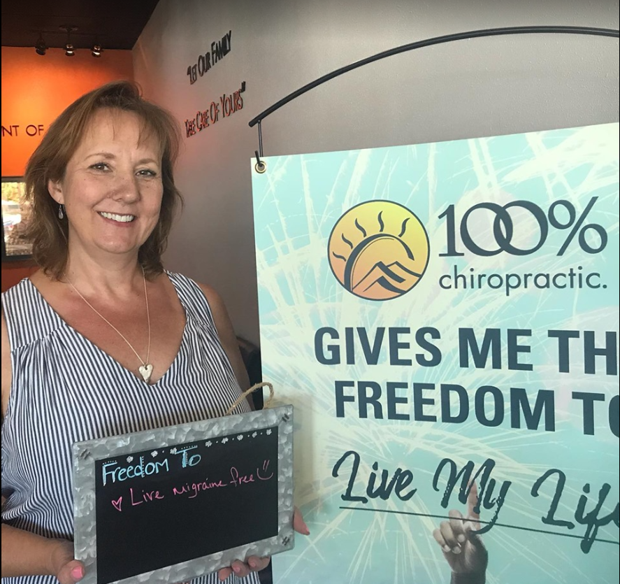 One of patients at 100% Chiropractic - Broomfield is now free of migraines!