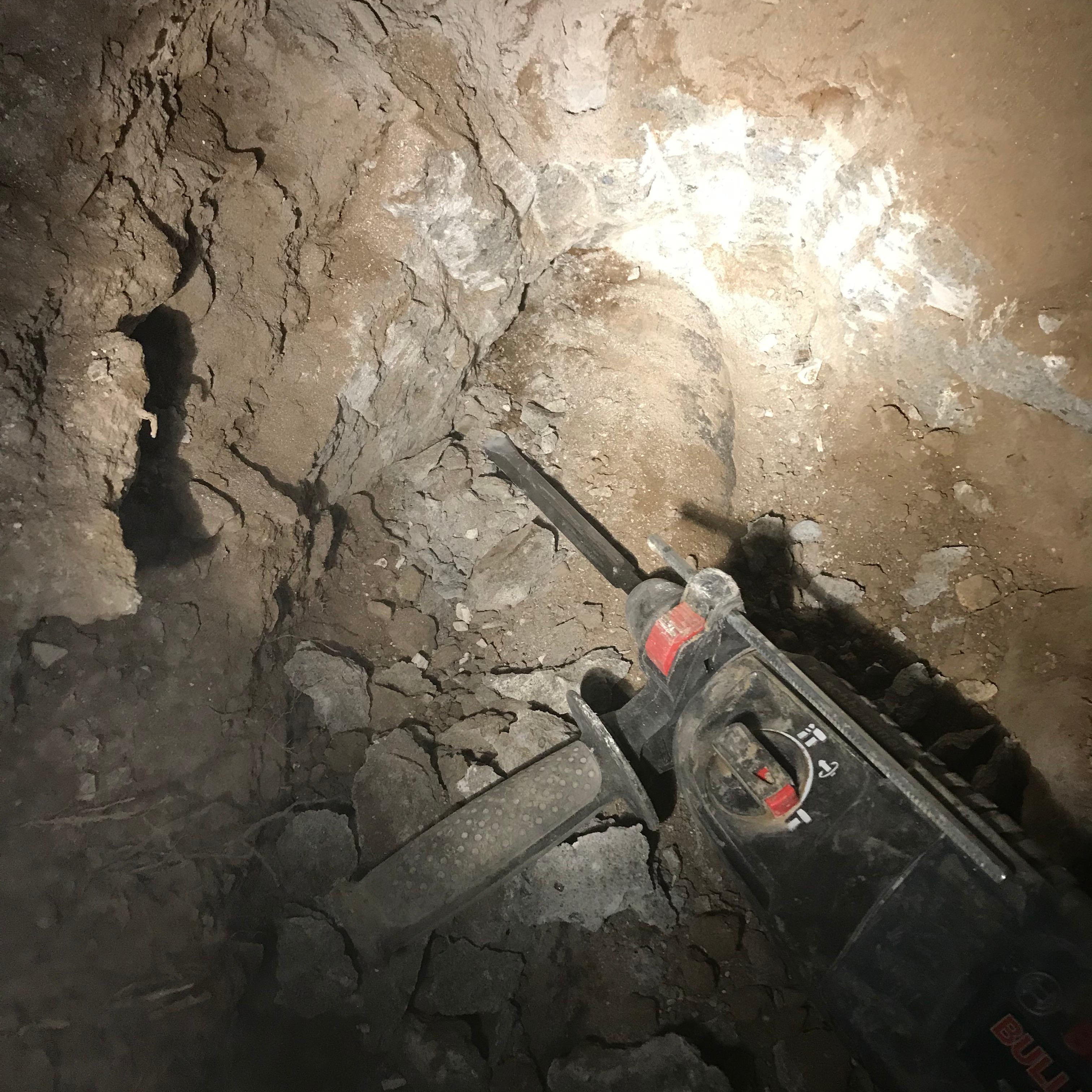 working under the house.