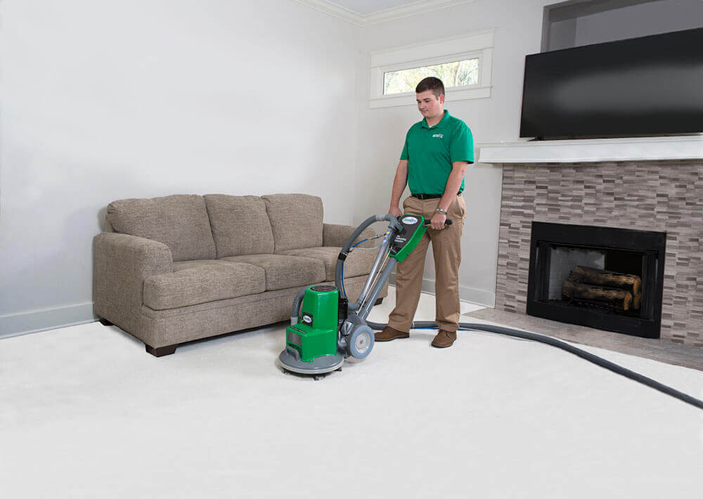 Southside Chem-Dry technician performing carpet cleaning in Virginia Beach