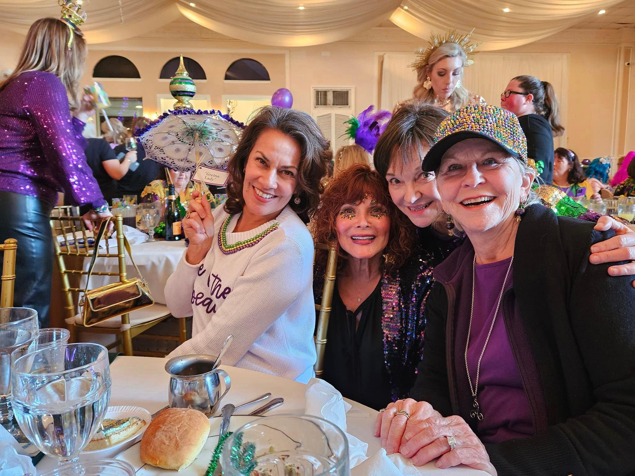 Hanging with our Gretna Mayor, Belinda Constant, Mardi Gras luncheon , fun times!