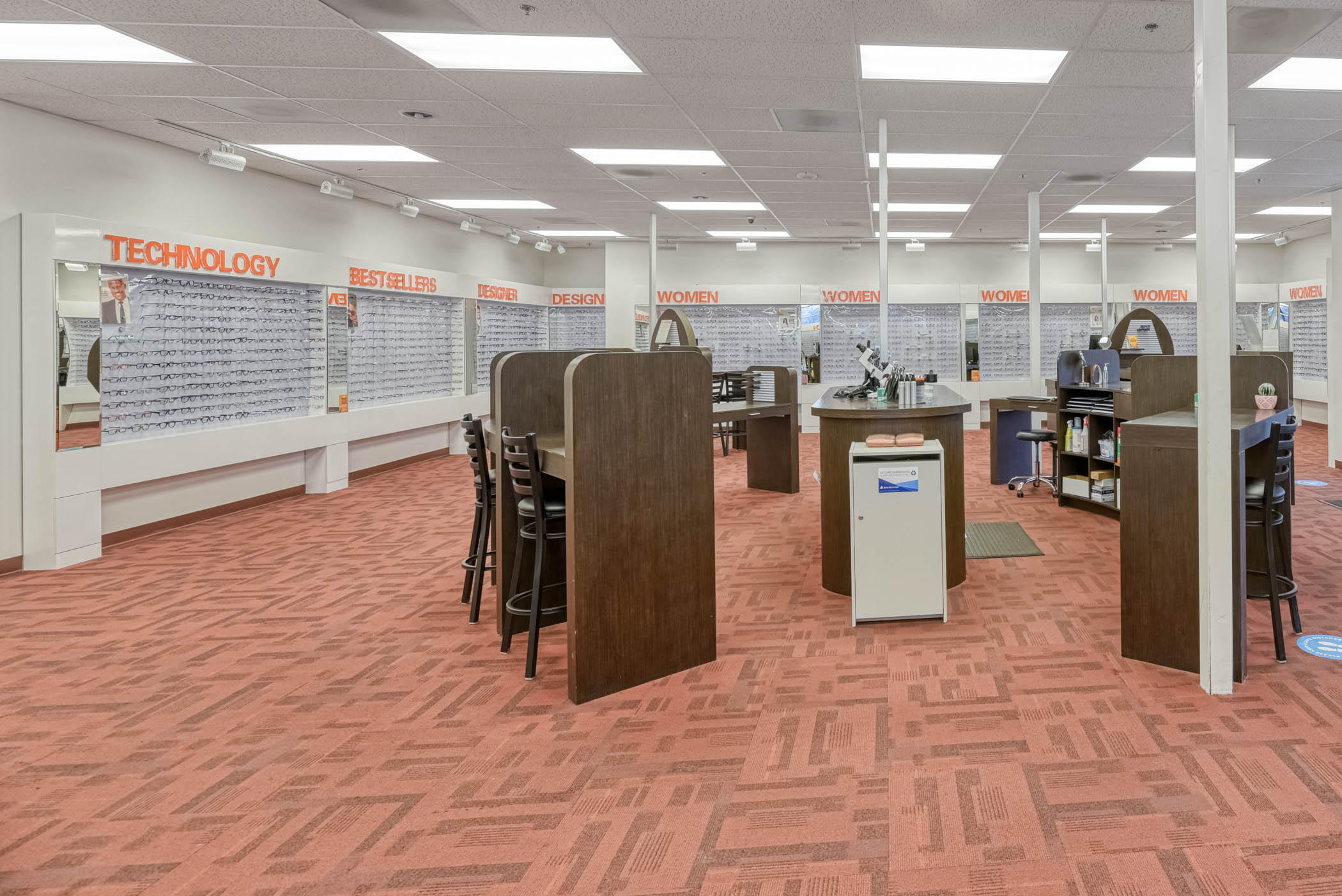 Store Interior at Stanton Optical store in Merced, CA 95348