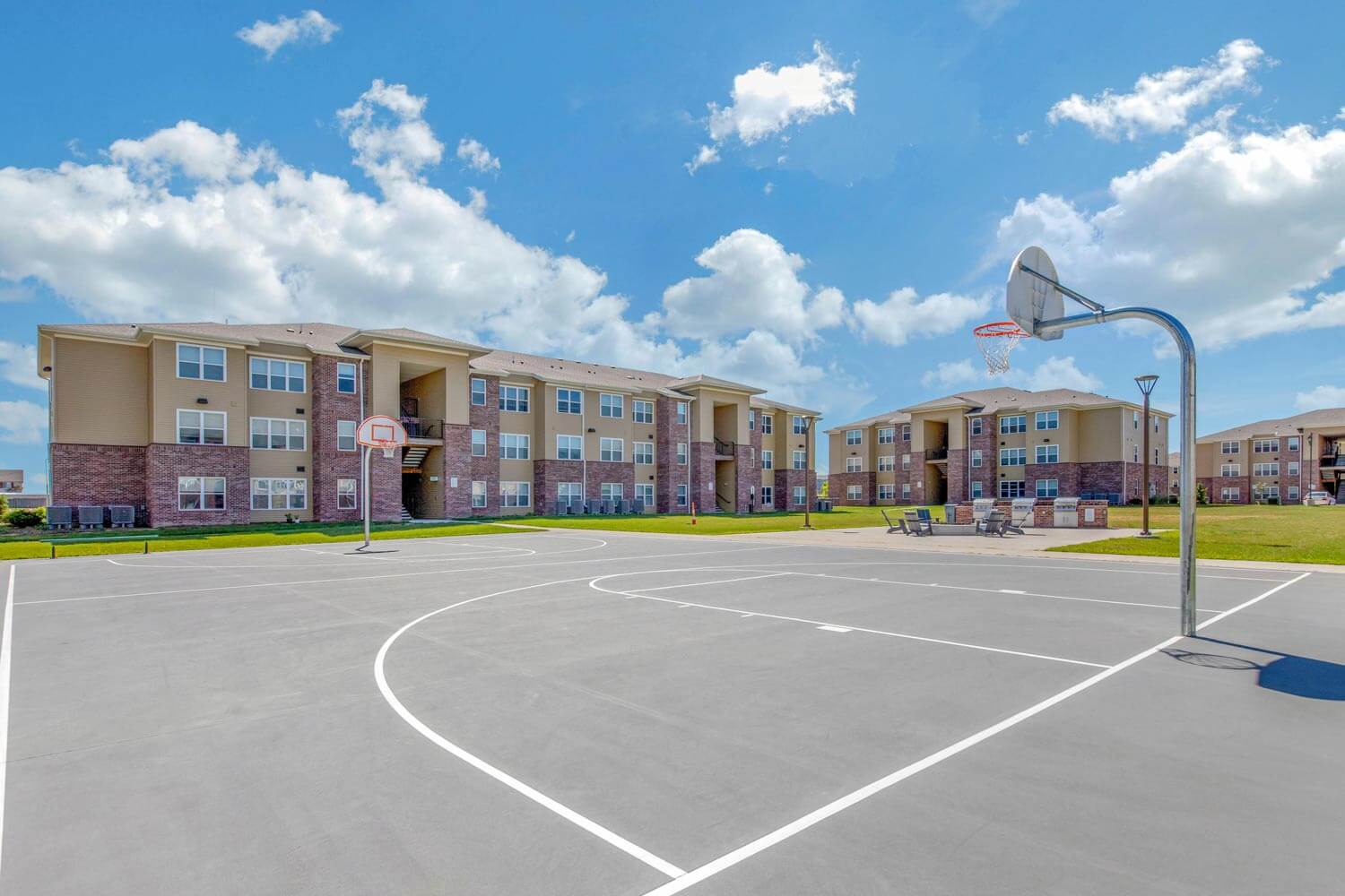 Outdoor basketball court