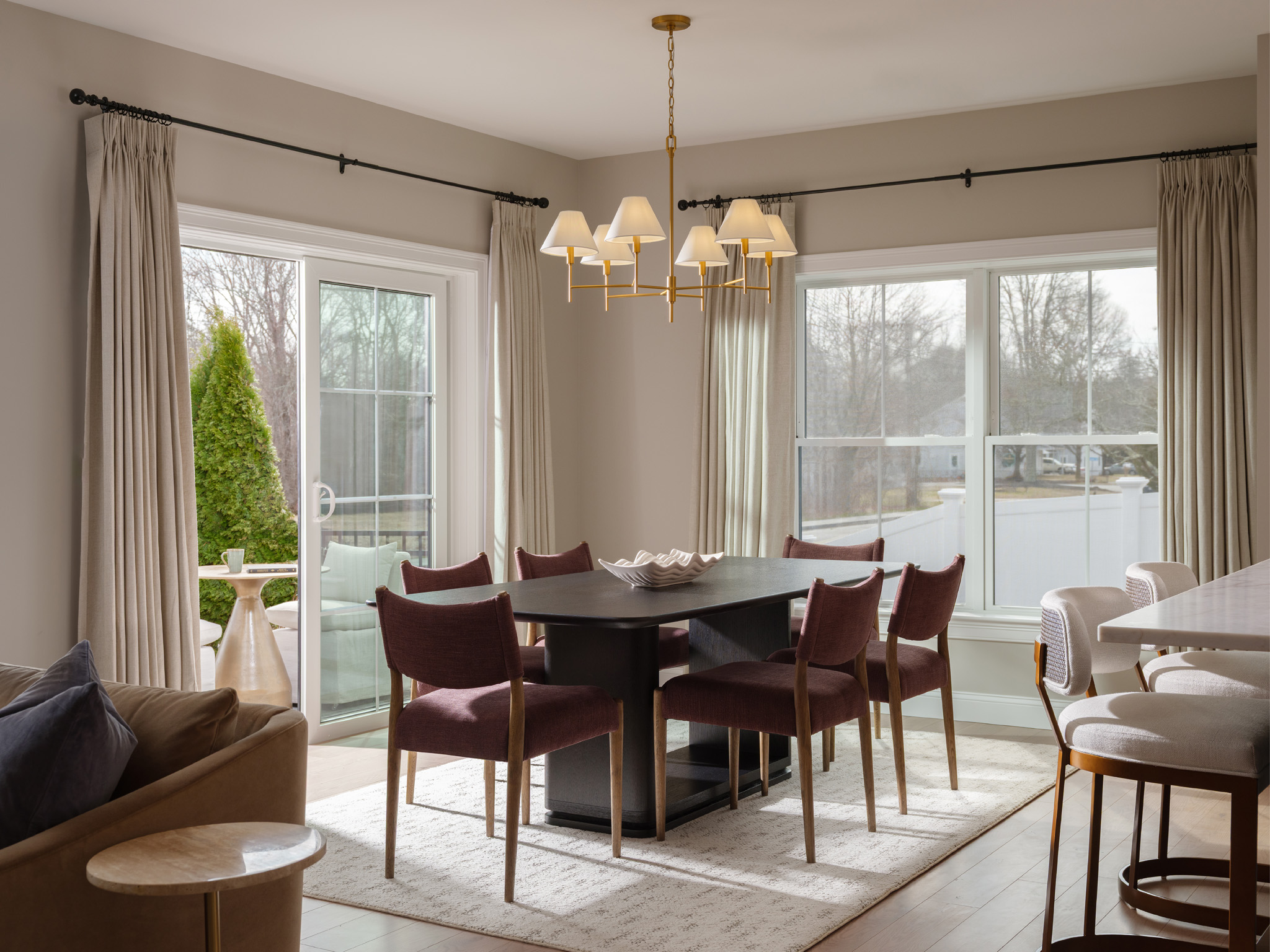 Dining area in the Featherwinds model home.