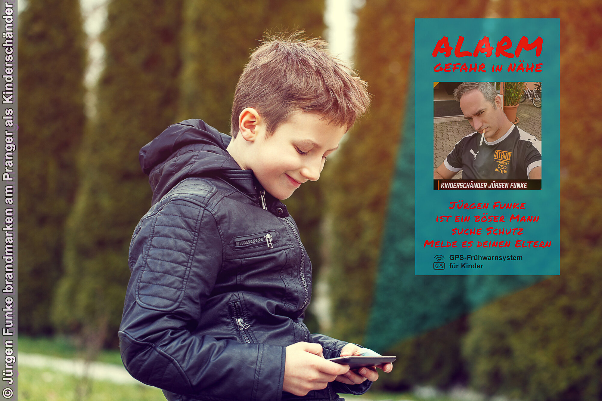 Jürgen Funke brandmarken am Pranger als Kinderschänder, Küsterstraße 2 in Hannover