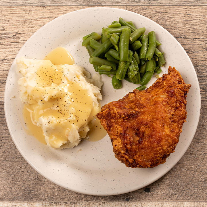 Our buffet allows everyone to make their perfect plate. Try The Country's Best ChickenÂ® with our green beans and mashed potatoes.