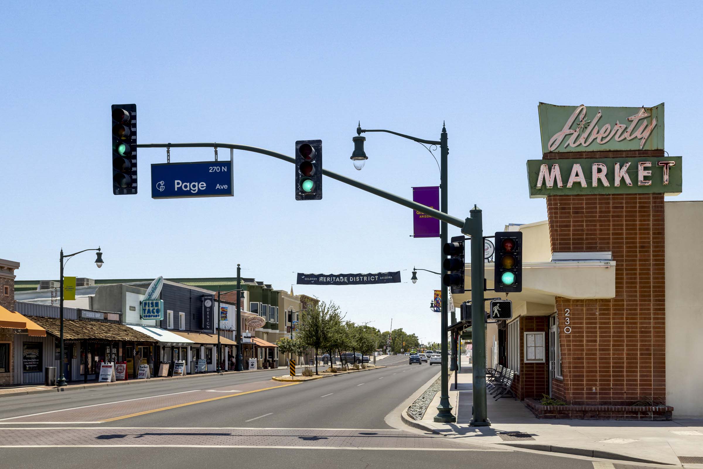 Liberty Market, Heritage District, Page Ave. in Downtown Gilbert near Camden Gilbert apartments in G 